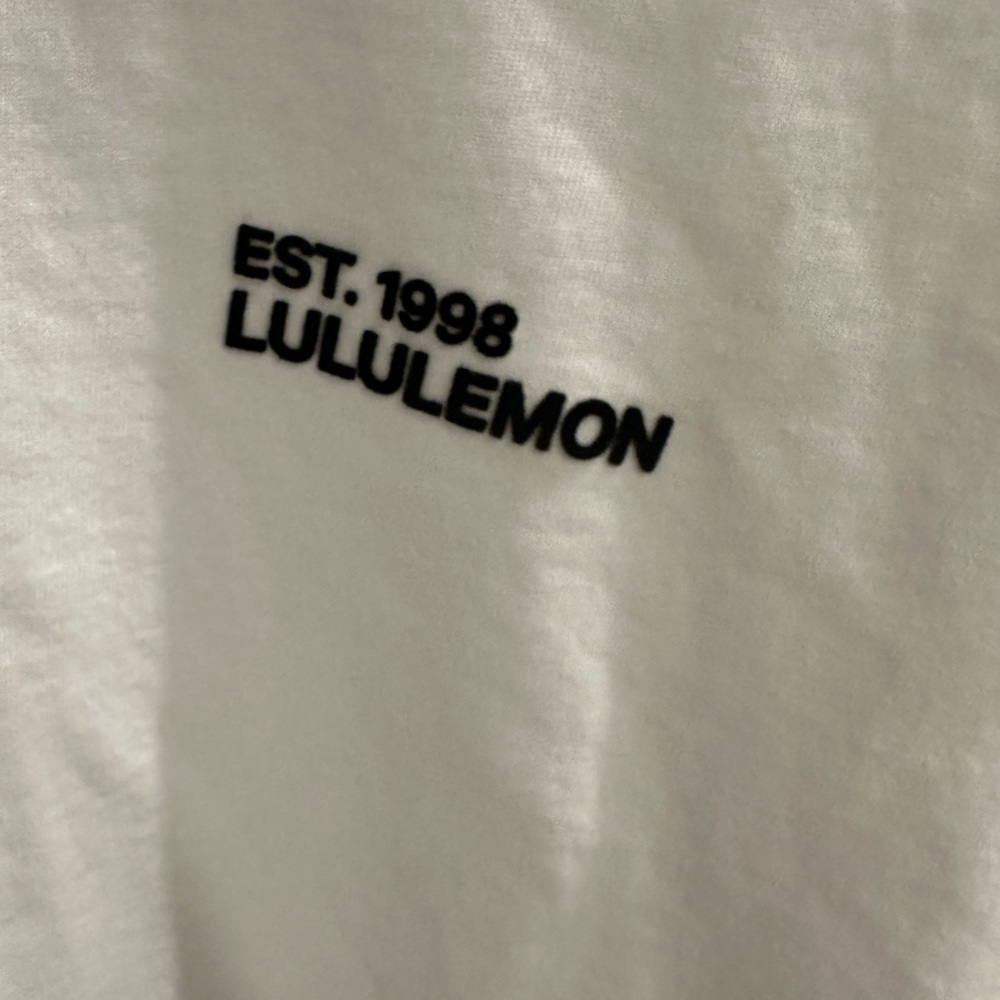 LULULEMON BRUSHED heavyweight cotton cropped crew t shirt